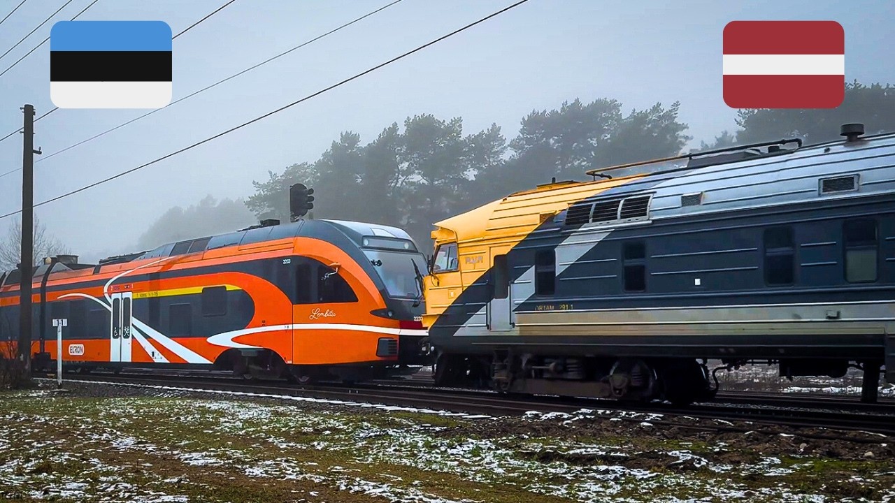 Estoński pociąg Stadler FLIRT na jazdach testowych w Rydze na Łotwie 🇱🇻 | 2025