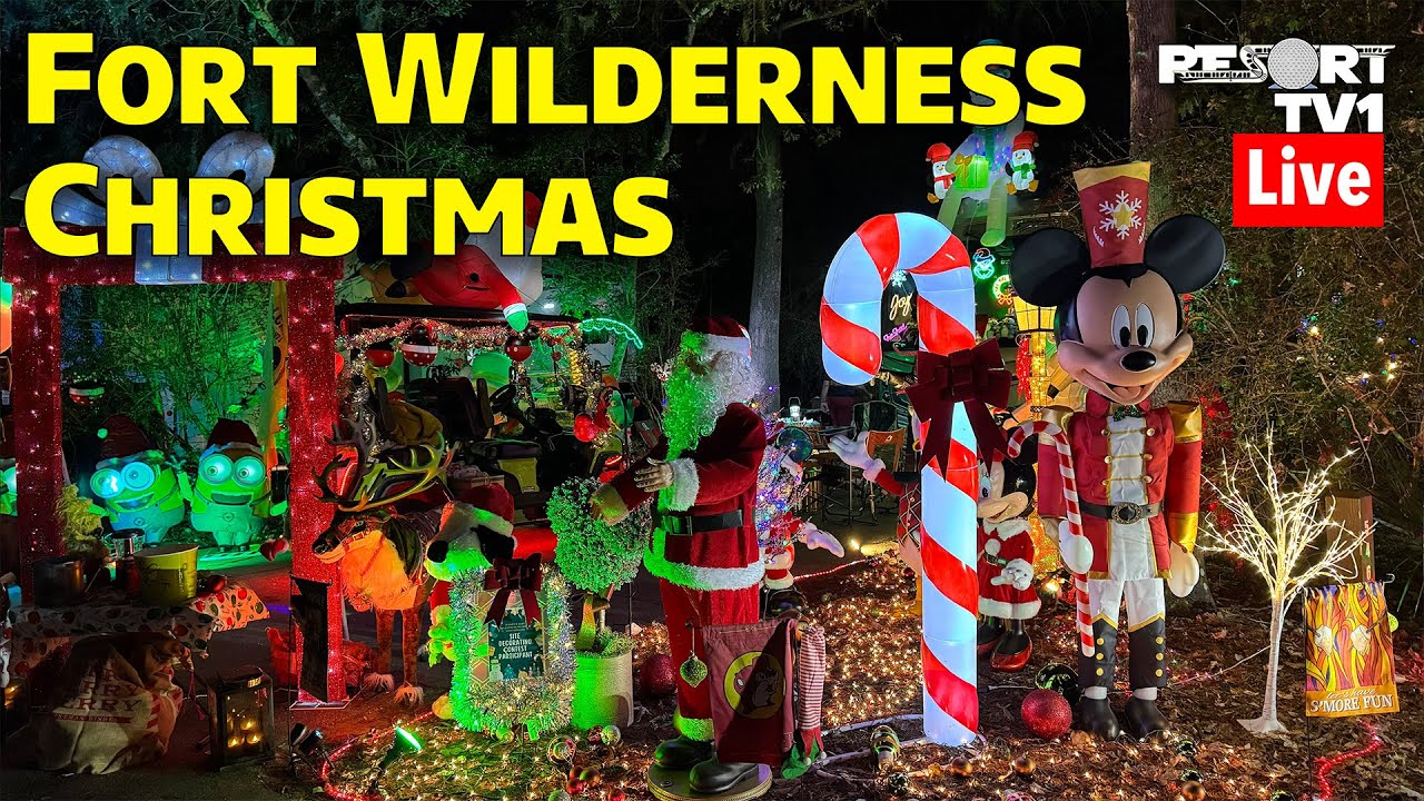 🔴Live: Amazing Christmas Decorations at Fort Wilderness Campground - Walt Disney World - 12-22-25