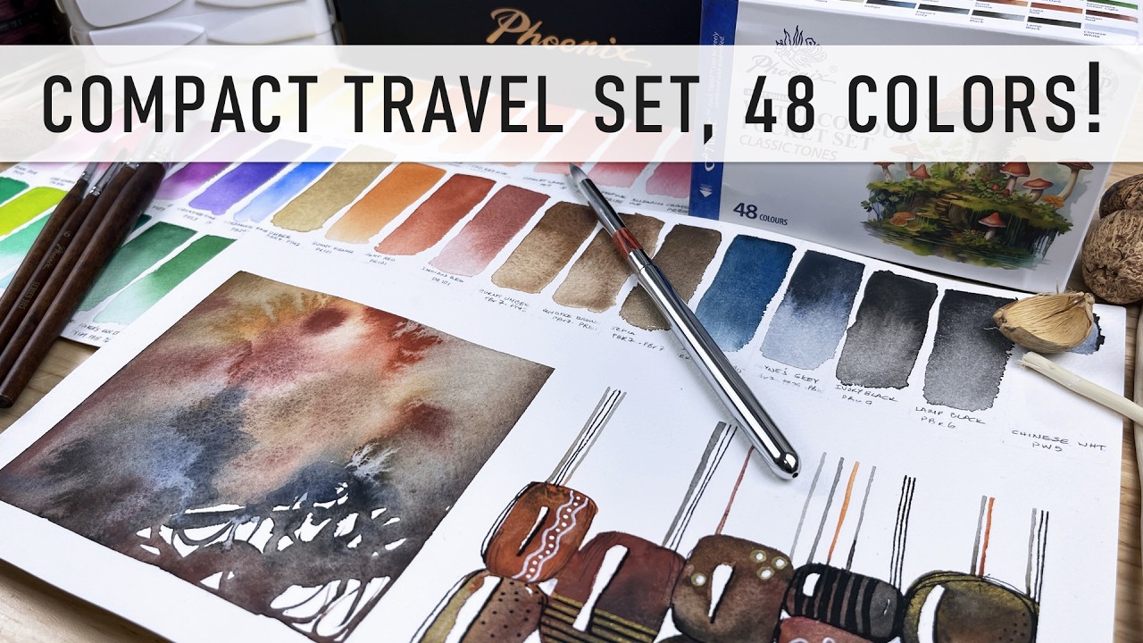 Unboxing: Phoenix Travel Watercolor Pocket Set + Brushes | My Honest Review! 🖌️✨