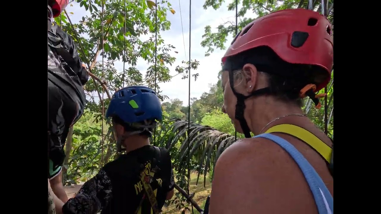 Family time , ziplining