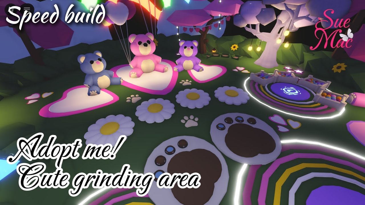 Cute 🧸 grinding area, perfect for events | Adopt me | Speed build