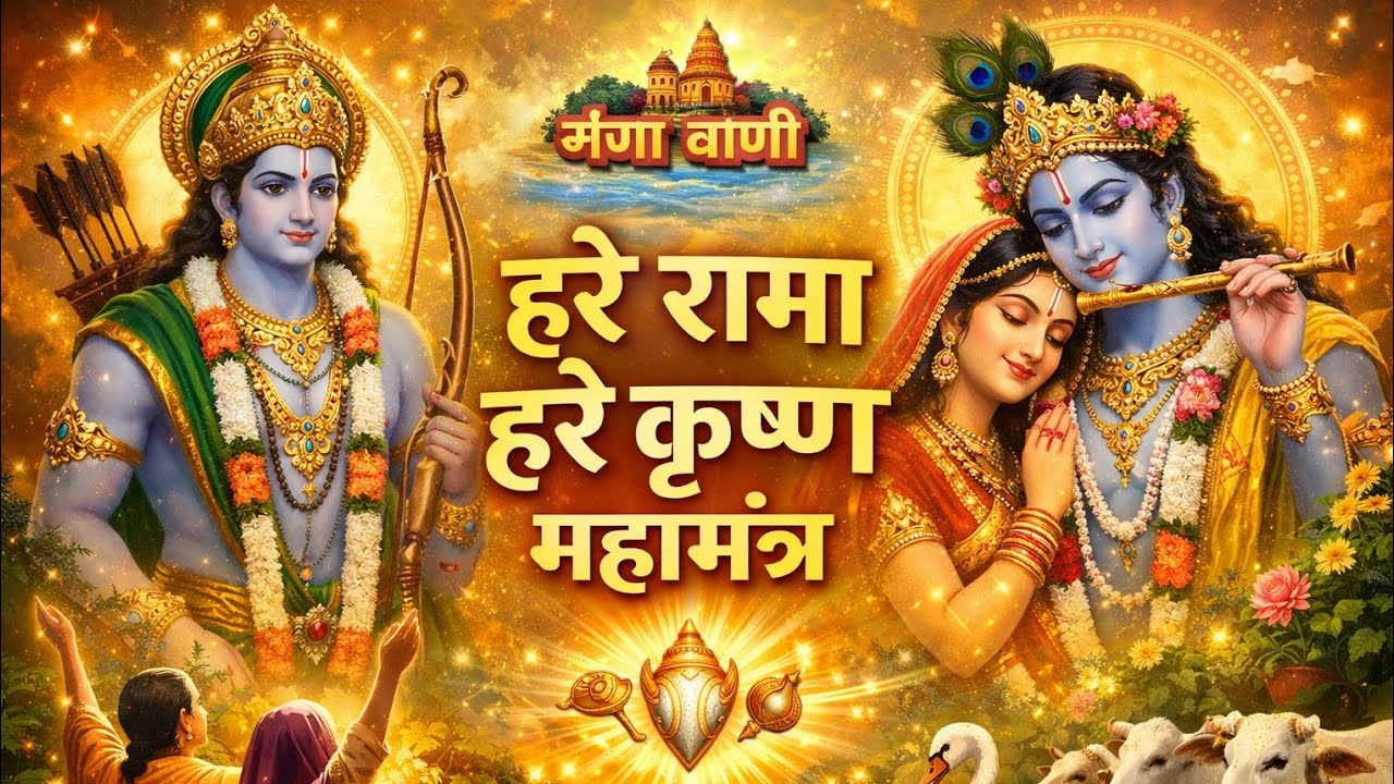 हरे कृष्णा हरे रामा महामंत्र | मन की शांति के लिए | महा भजन Hare Krishna Mahamantra | Ganga Vani
