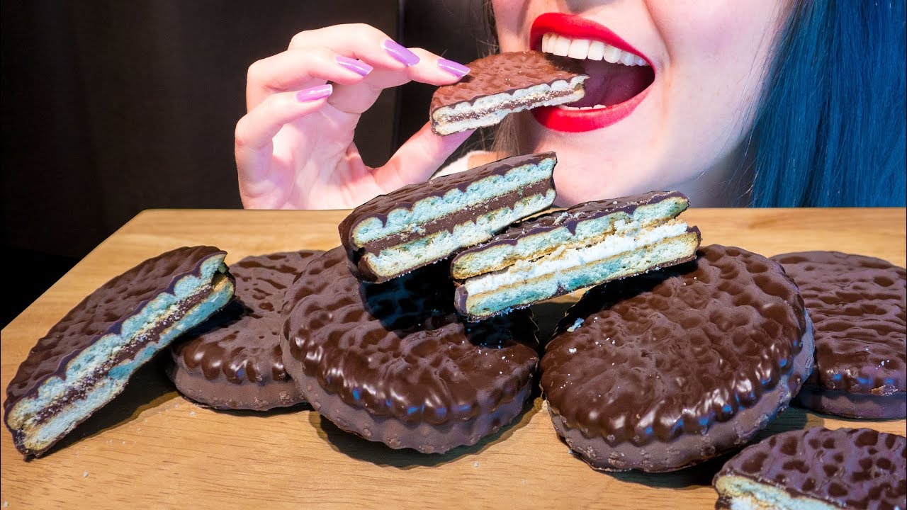 ASMR: The Best Chocolate Covered Sandwich Cookies | Vanilla & Choc Cream 🍪 [No Talking|V] 😻