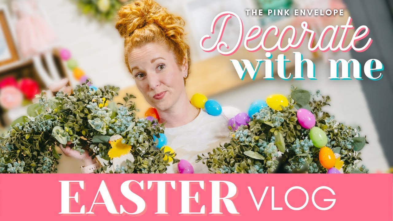 Decorate with Me - Easter Vlog + DIY Easter Wreaths