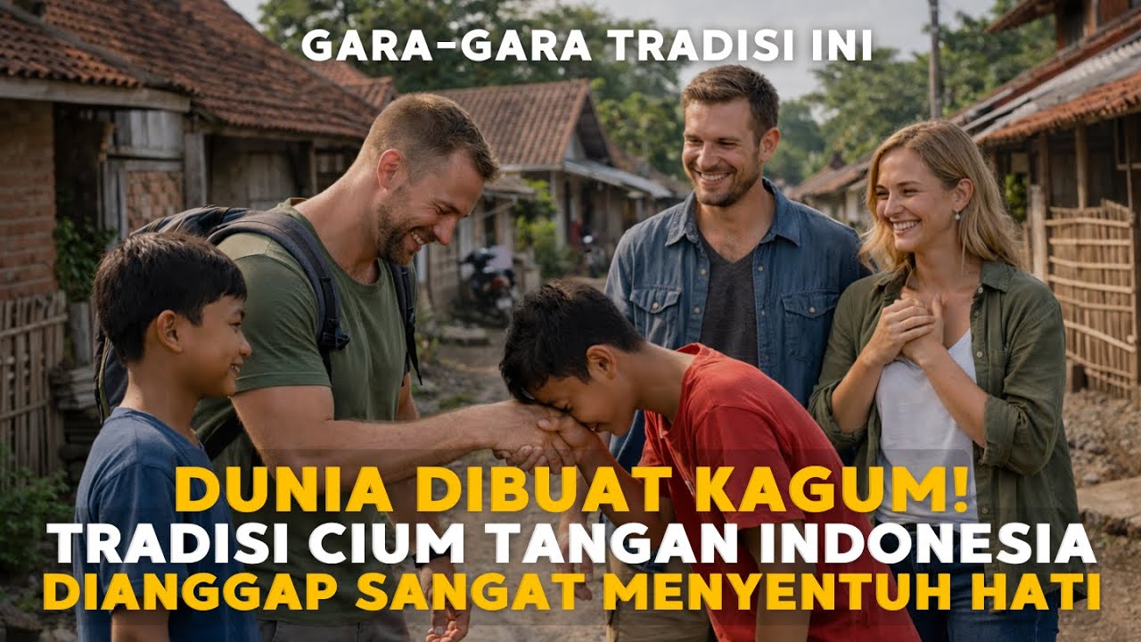 Dunia Kagum! Tradisi Cium Tangan Orang Indonesia Ini Bikin Bule Sampai Terdiam