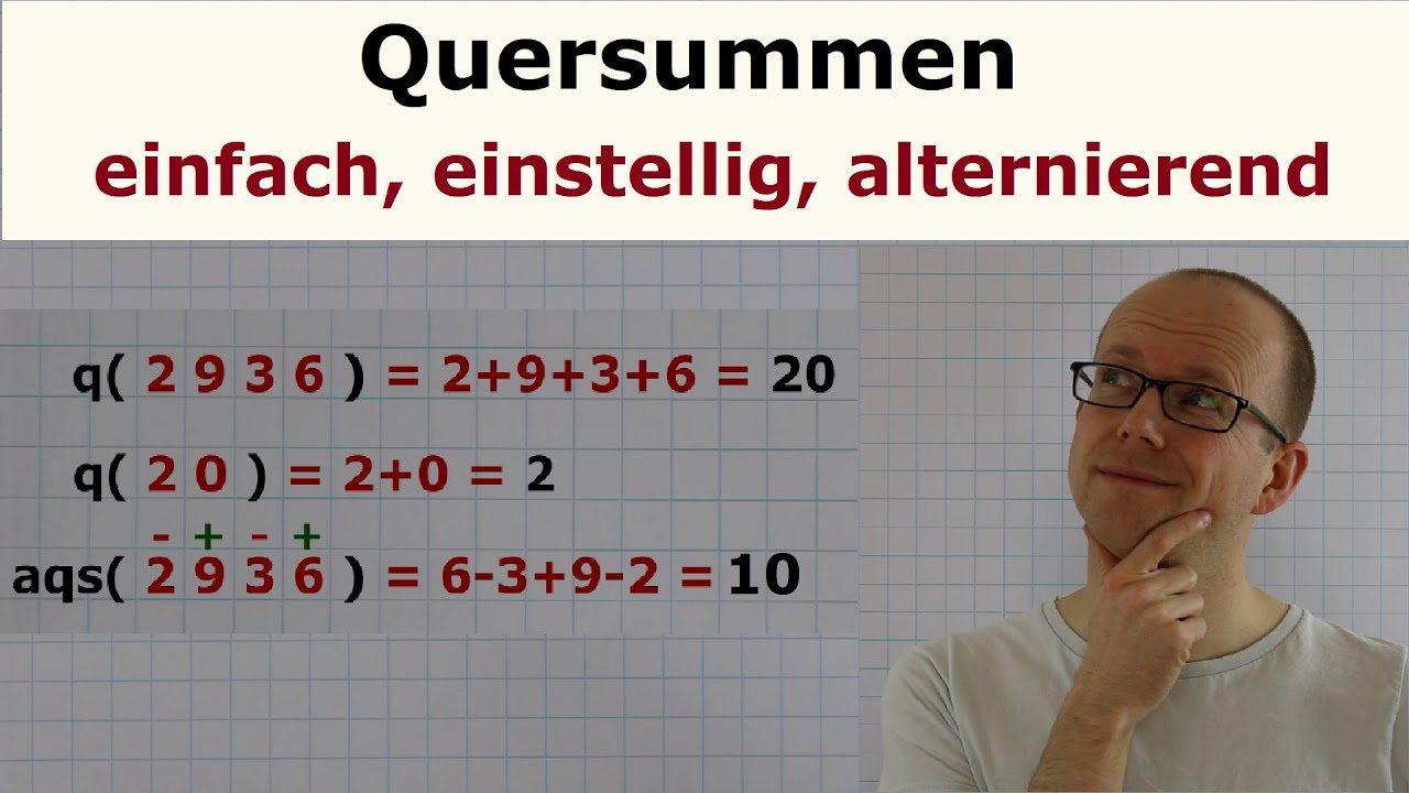Quersummen - einfach erklärt