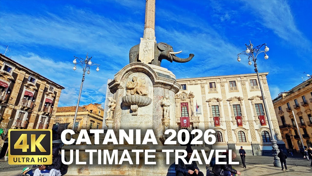 Catania Sicily 4K🌋🇮🇹 2026 Tour with Relaxing Music