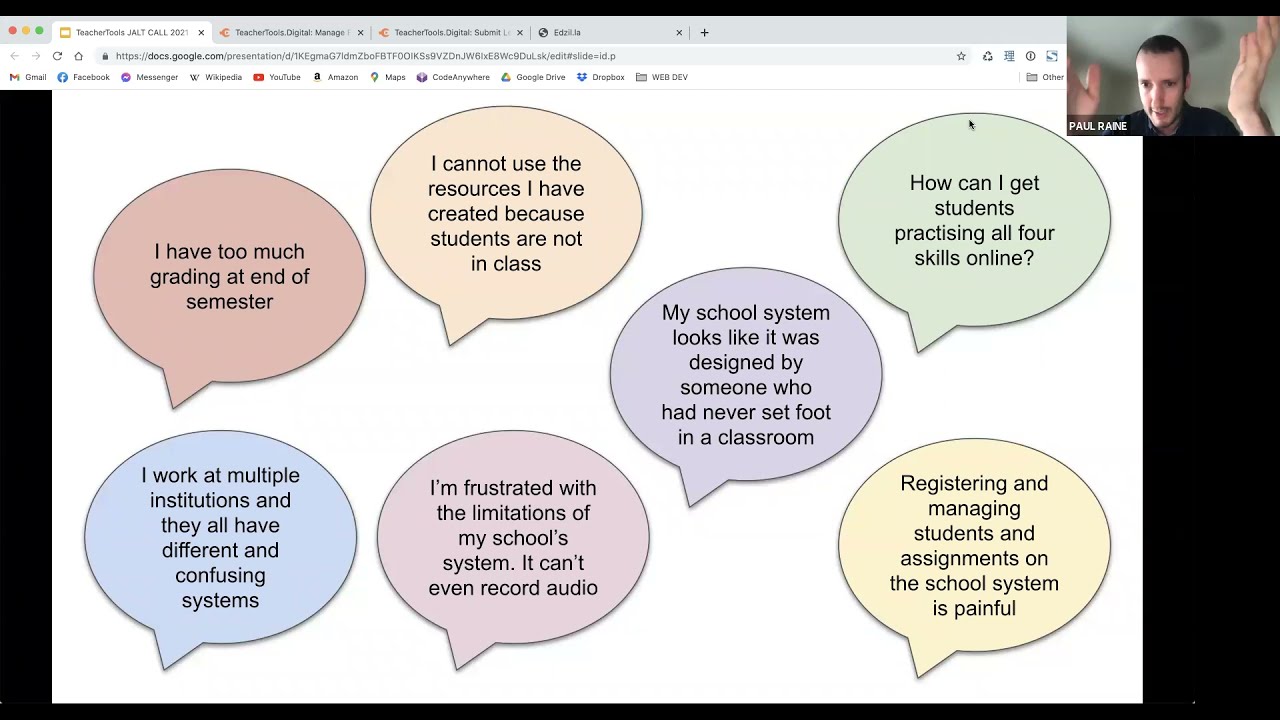 Paul Raine - TeacherTools.Digital: The Language Teacher's LMS that belongs to you
