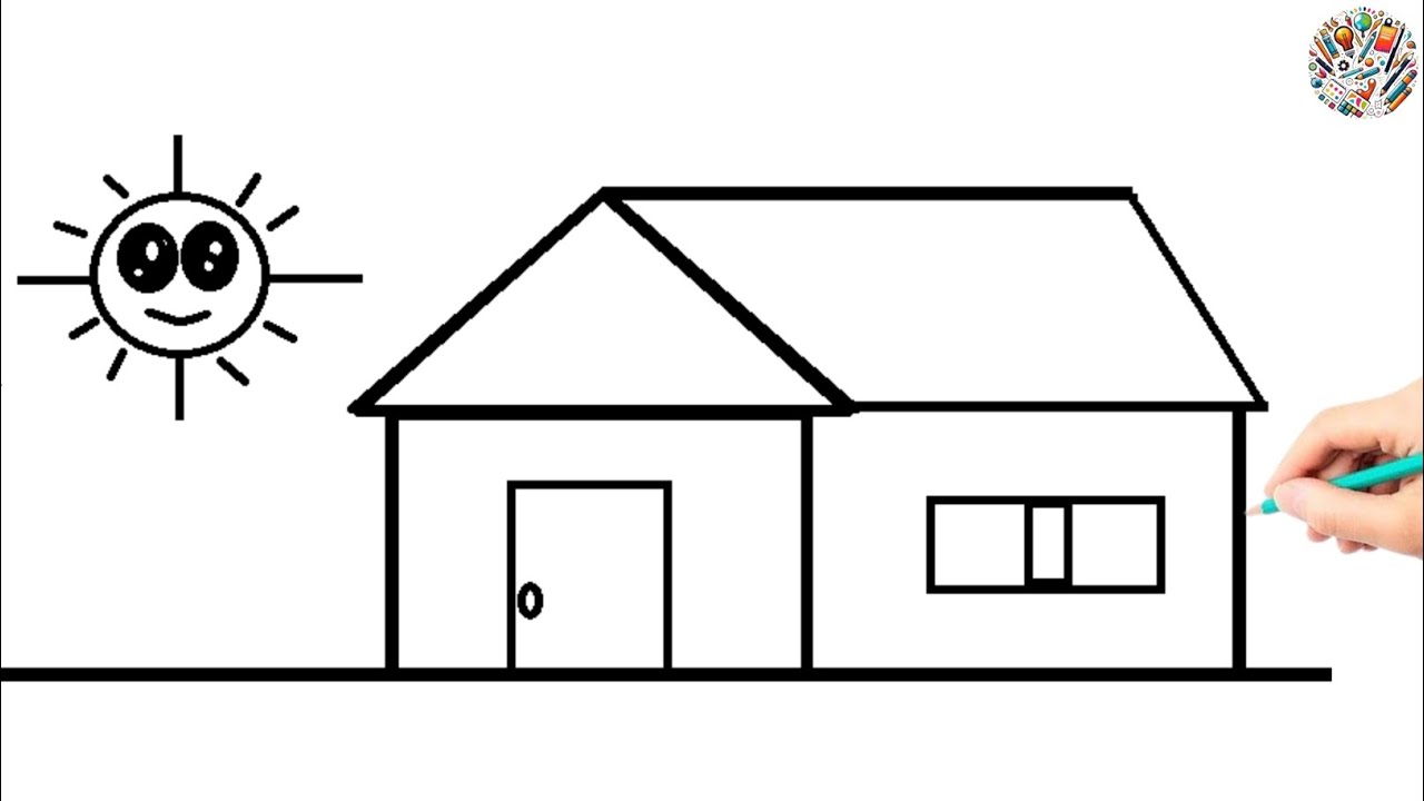 Today I'm Draw Simple House 🏠 Easy 