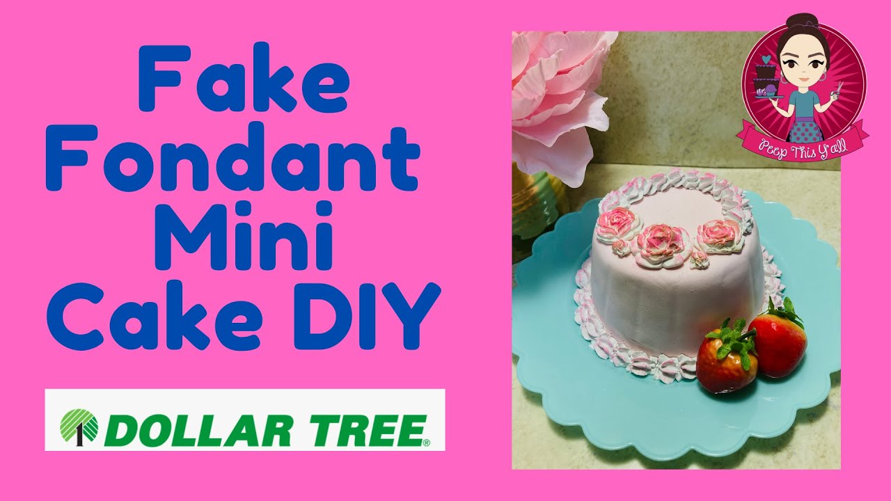 Fake Fondant Mini Cake DIY - Dollar Tree