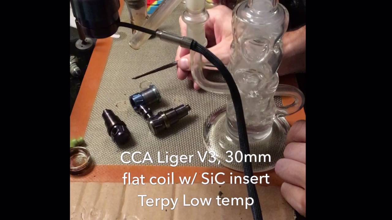 CCA Liger V3, 30mm  flat coil w/ SiC insert Terpy Low temp