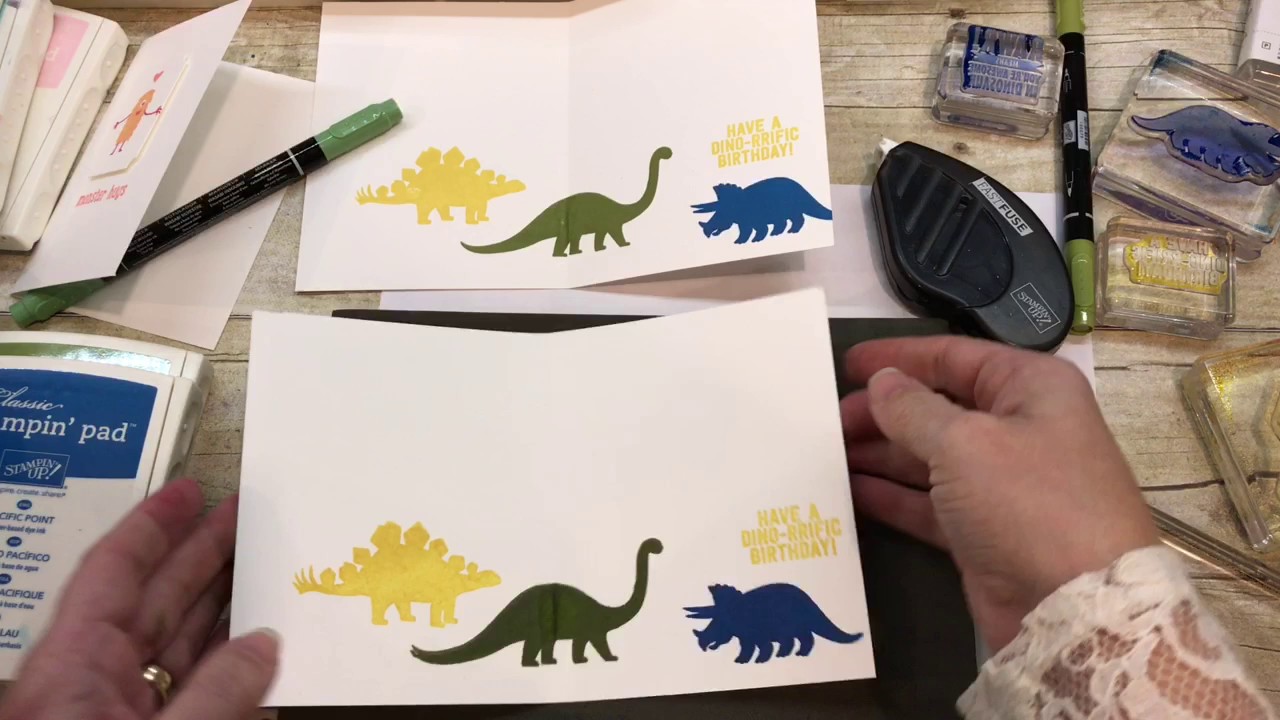 How to make some SUPER simple Kids Cards with Stampin Up's No Bones About It