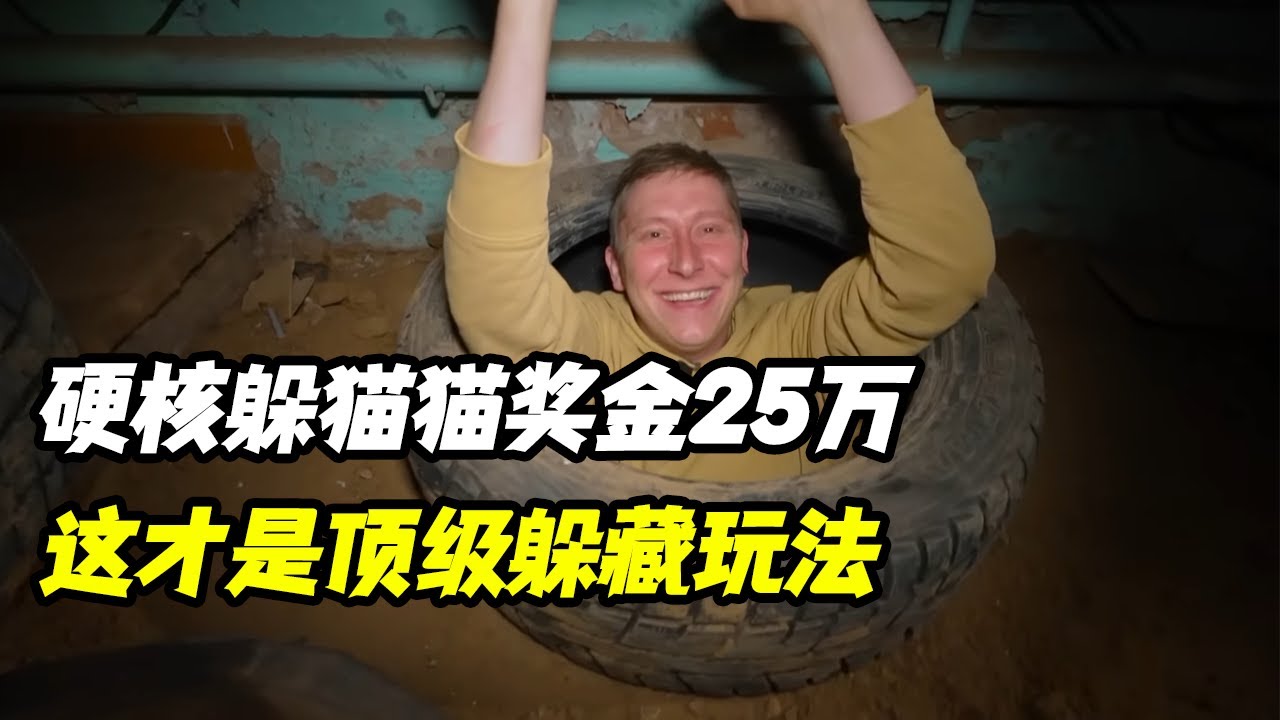 硬核躲猫猫大赛奖金25万元，天才选手上演顶级玩法，堪称教科书式躲藏！捉迷藏