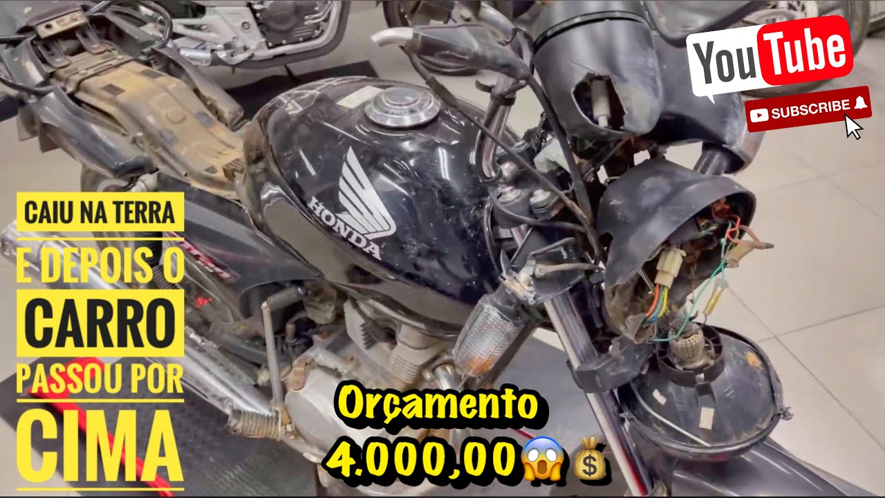 MAIS DE 4mil DE PREJUÍZO NA TITAN CARBURADA,ESCORREGOU NA TERRA