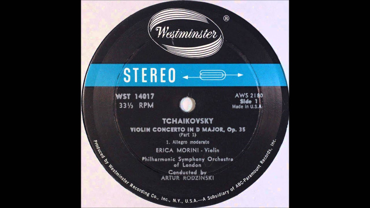 TCHAIKOVSKY, Violin Concerto Op 35, 1stmov, Erica Morini