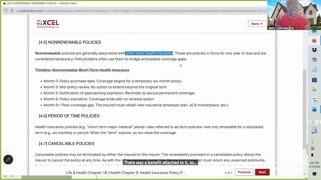 January 2026 Life and Health Insurance Exam Review Class CH18