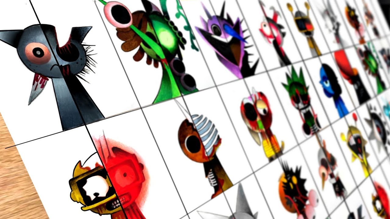 Drawing All Sprunki Phase 4 VS Phase 5 ( Sprunki Incredibox )
