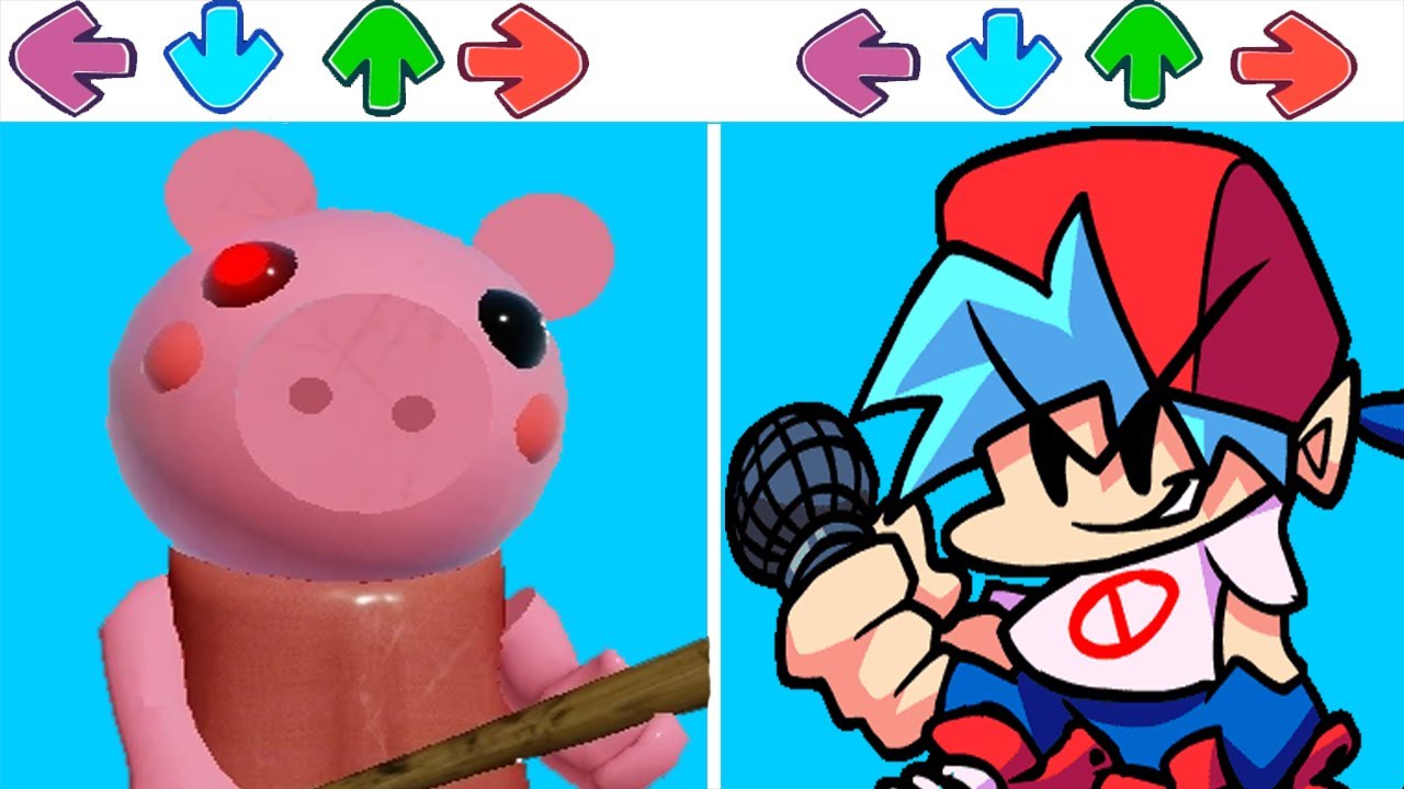 Friday Night Funkin' Vs Rainbow Pigies Mod Play Time! / Roblox Piggy Animation Mod