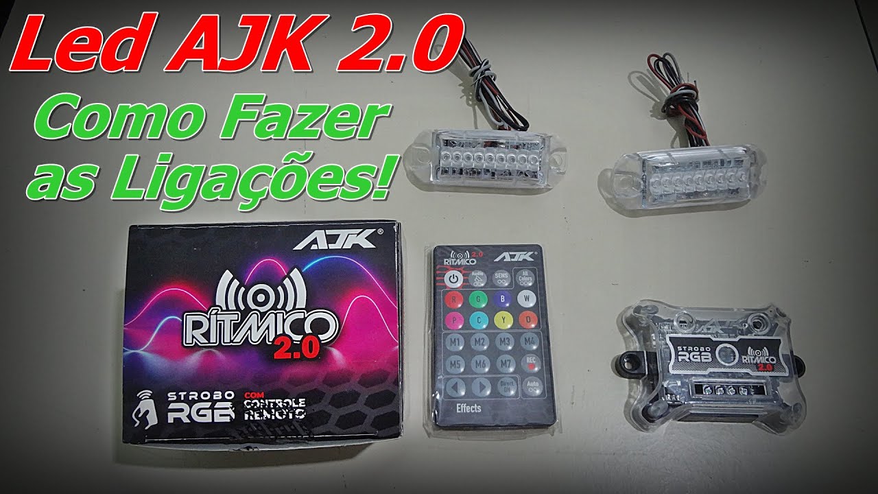 Led Rítmico 2.0 AJK - COMO LIGAR STROBO AJK - Como Ligar Led AJK - Strobo de Led AJK - FVM