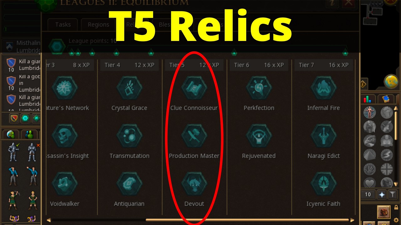 TIER 5 RELIC Guide | RuneScape 3 Leagues II Equilibrium | Utility, Production Master?