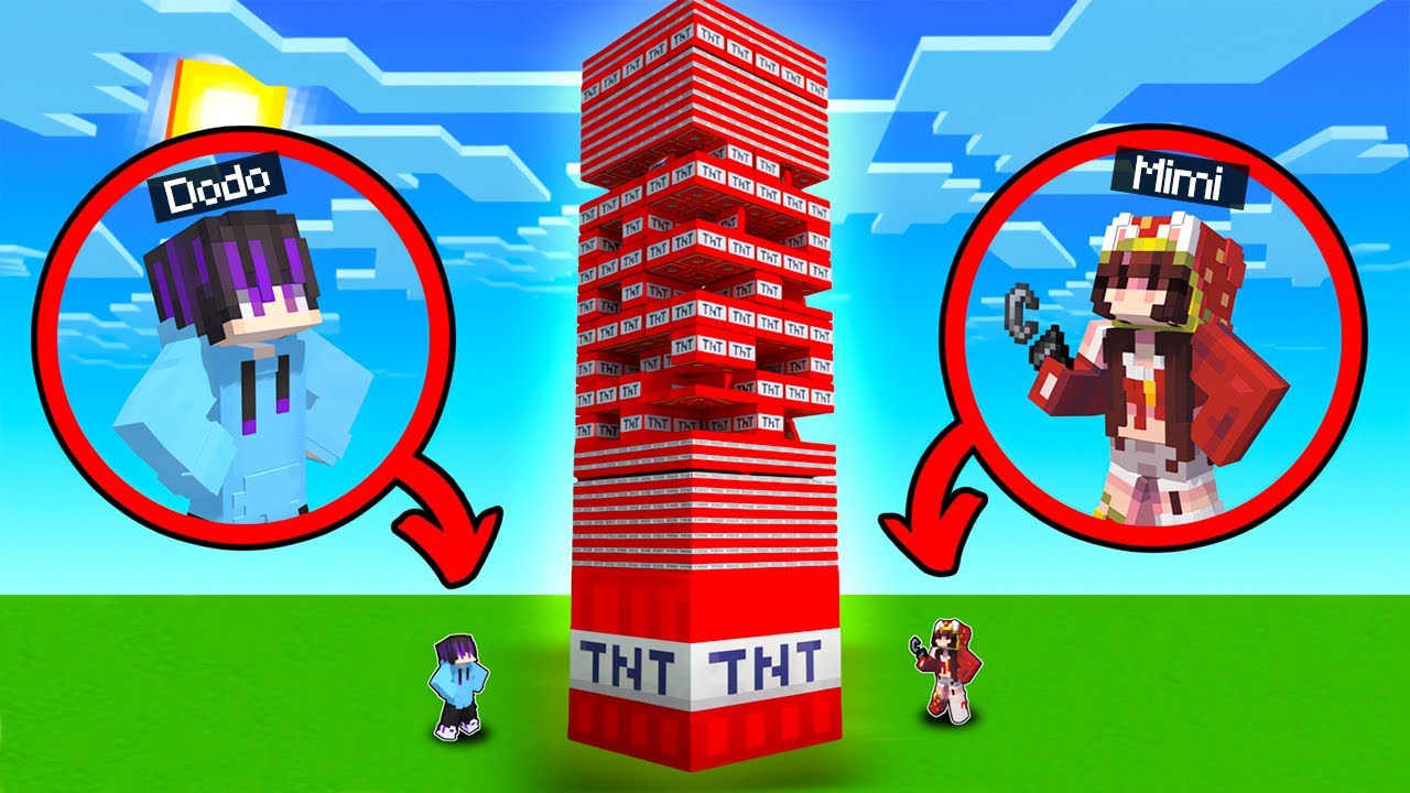 JANGAN DI TIRU! 💣 DODO DAN MIMI NYALAKAN RATUSAN TNT DI MINECRAFT 😨😱 - MINECRAFT INDONESIA