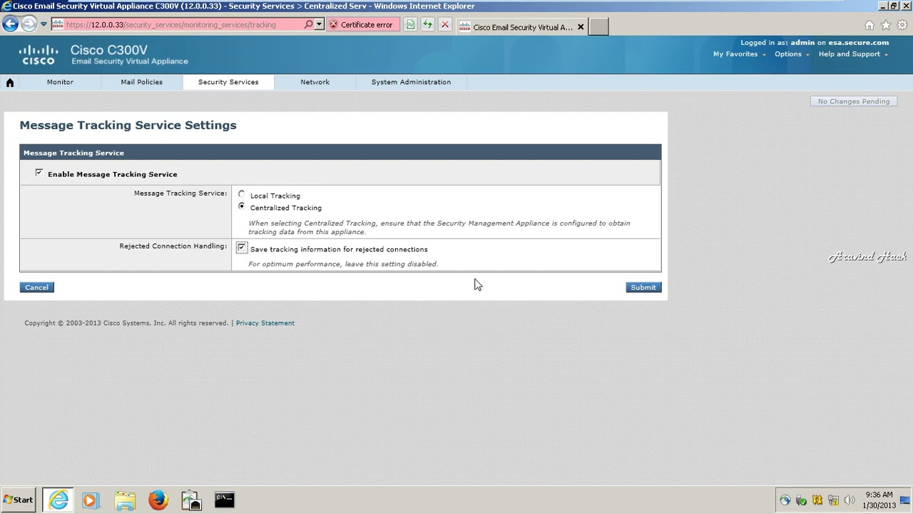 cisco email security Mail   Message Tracking Configuration  IronPort message tracking
