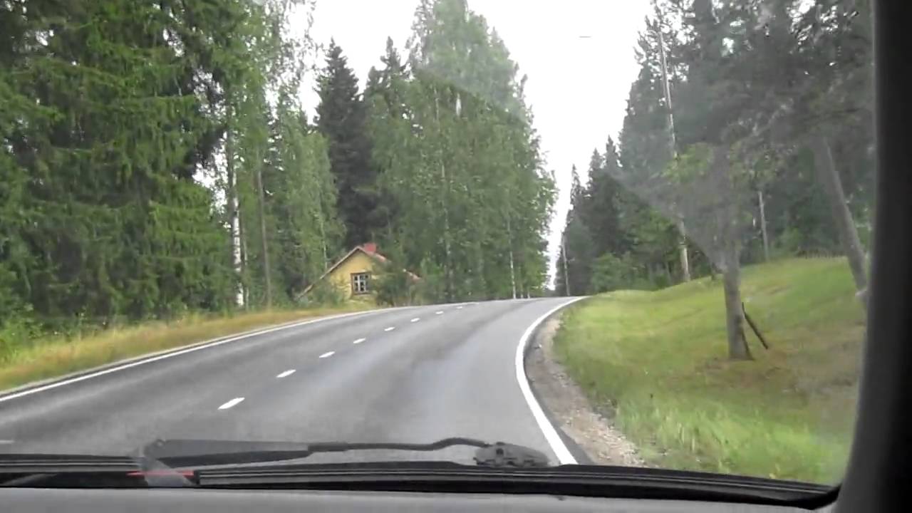 Sightseeingdrive in Juankoski city, Finland.MOV
