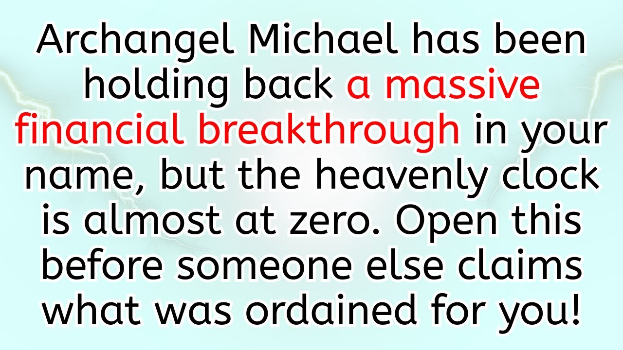 ⚔️ Archangel Michael has been holding back a massive financial breakthrough in your name, but the ..