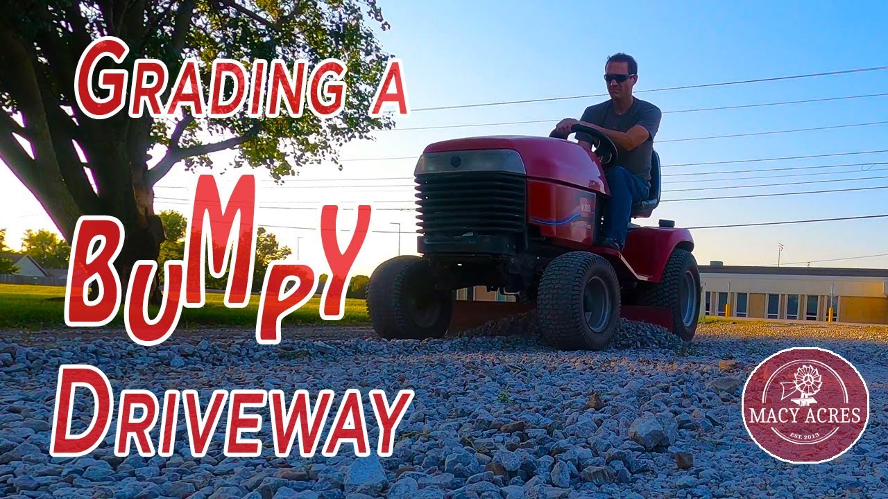 Grading the Driveway with my Wheel Horse 523Dxi with Mid Mount Blade