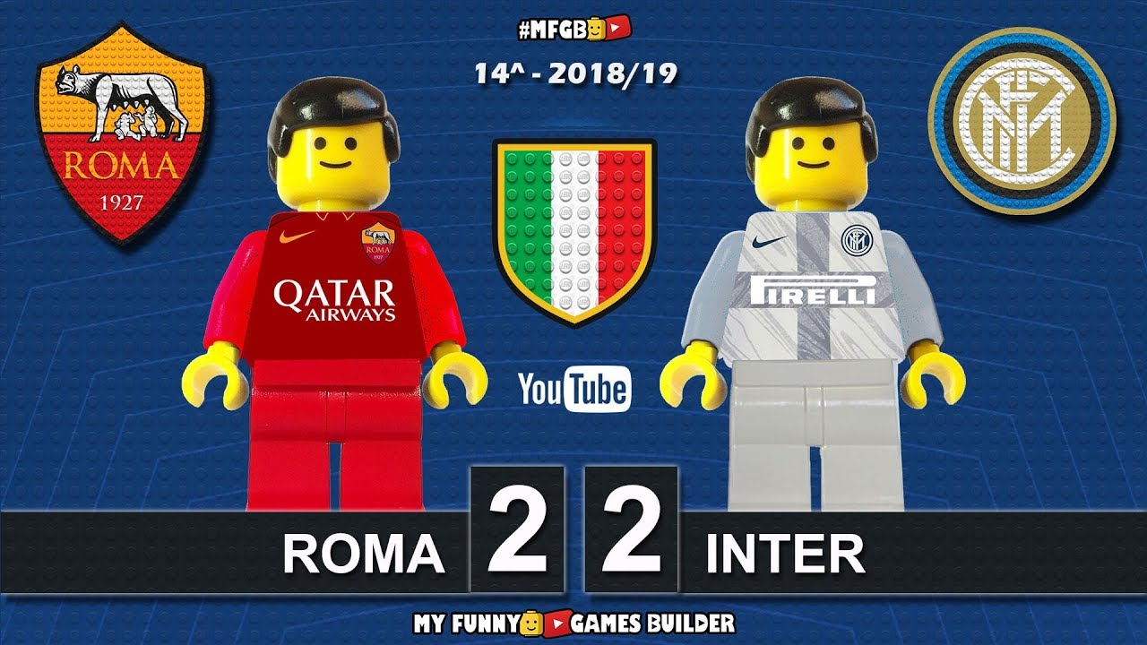 Roma vs Inter 2-2 • Serie A 2018/19 • Sintesi 02/12/18 • All Goal Highlights Lego Football