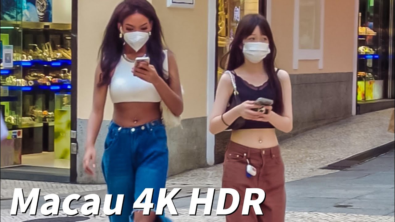 4K 行走在澳门街头，看看有趣的行人 Walk in Macao