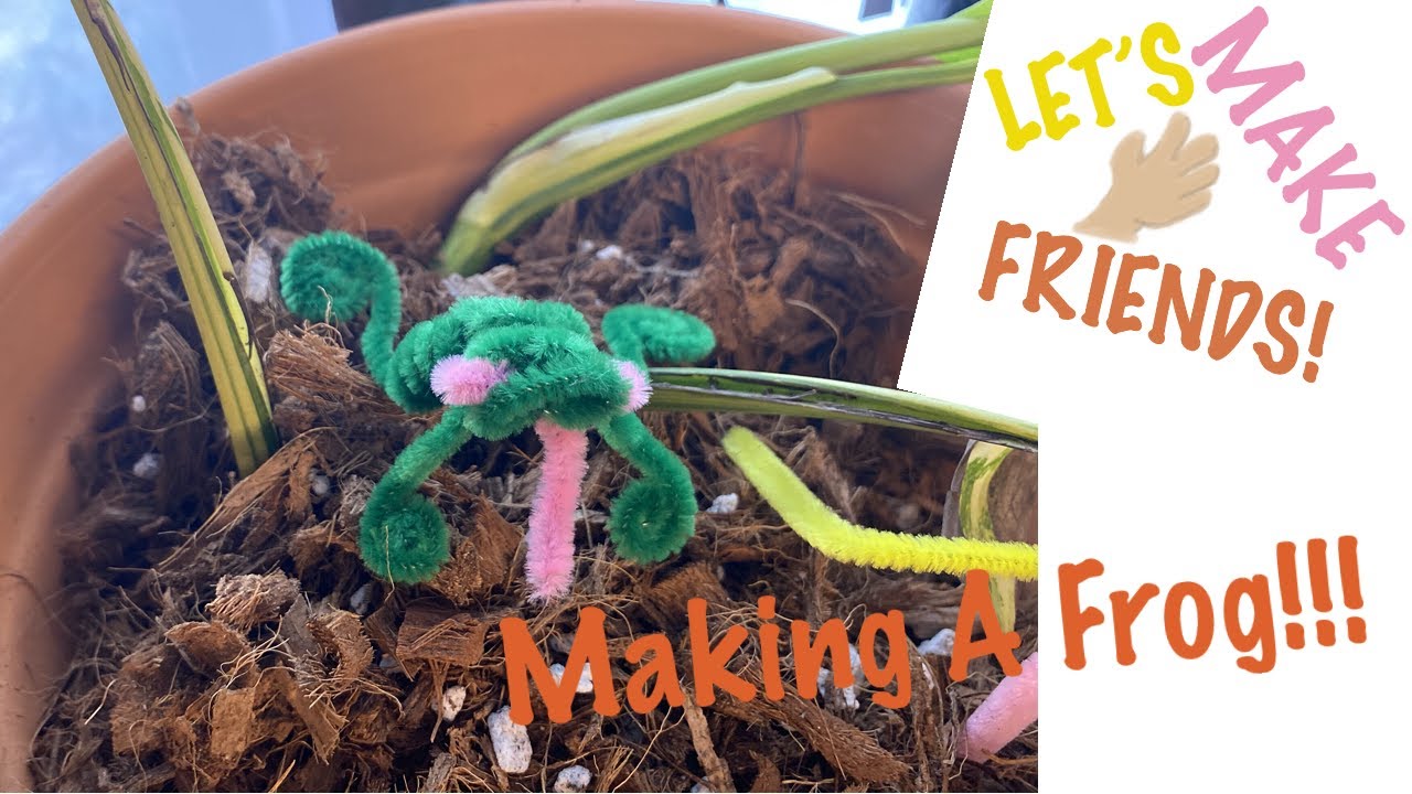 Kids DIY, Arts & Crafts, pipe cleaner frogs!!! (Let's Make Friends! episode 5)