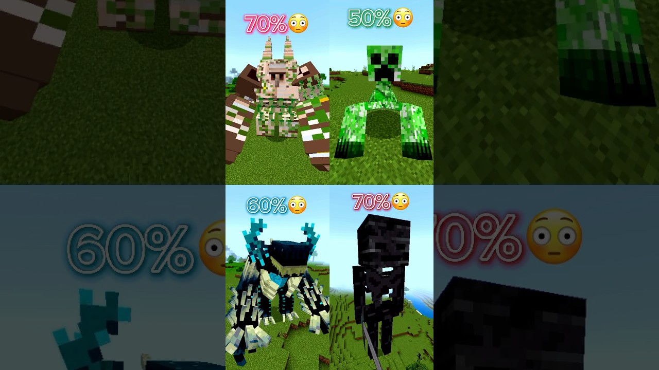 Golem VS Warden VS Creeper VS Wither Skeleton!!! 