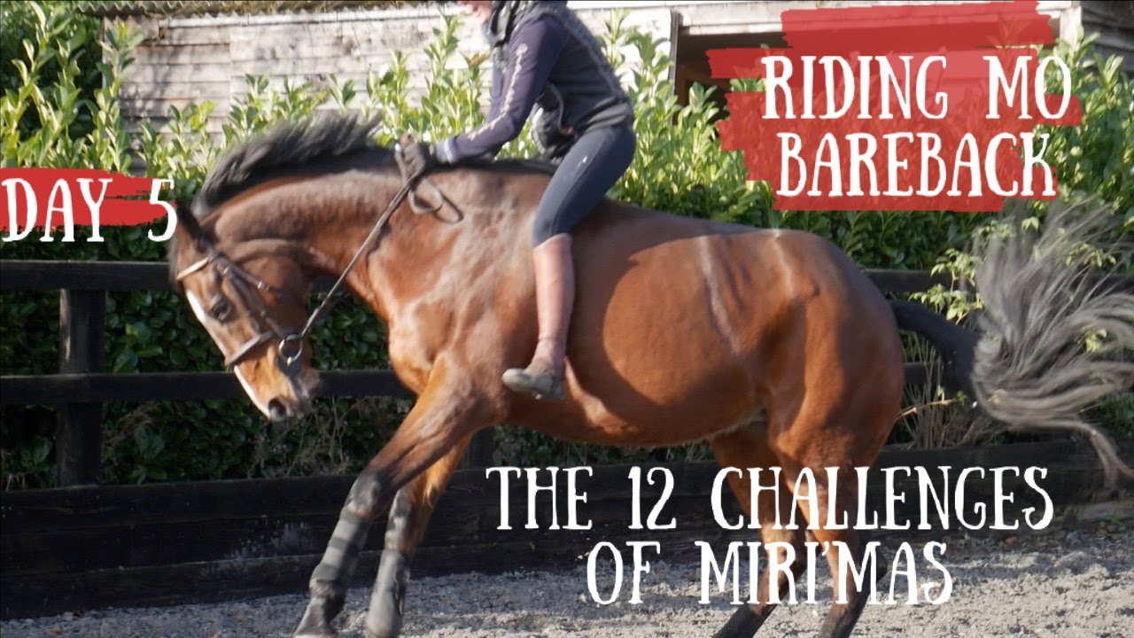 🎄RIDING MY HORSE BAREBACK FOR THE FIRST TIME | MIRI'MAS DAY 5🎄
