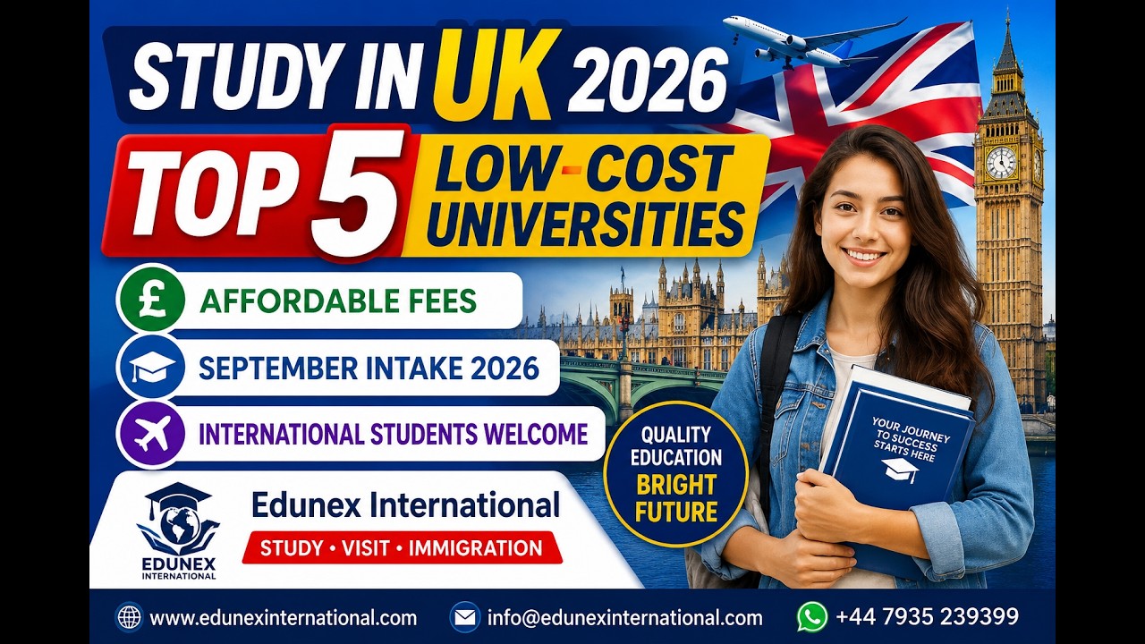 Top 5 Affordable UK Universities | Sept 2026 Intake
