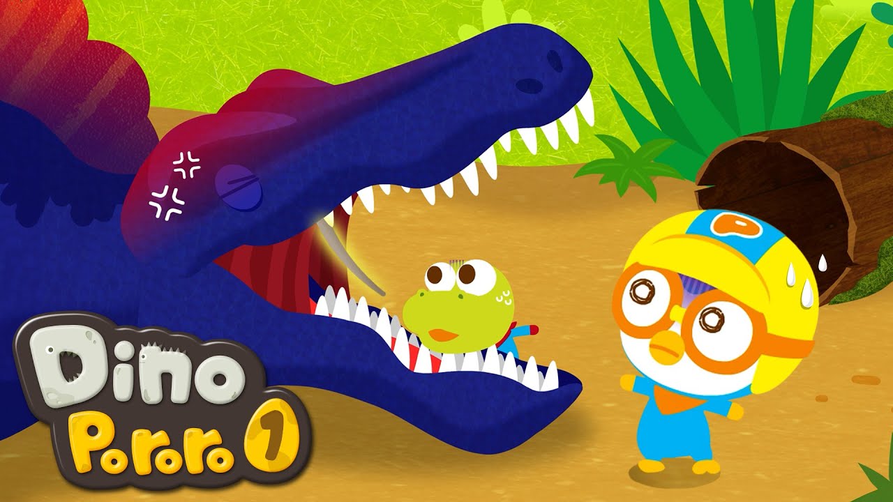 Pororo Dinosaur Adventure Season 1 | Deep Dive into Spinosaurus's Mouth | Dinosaur Cartoons