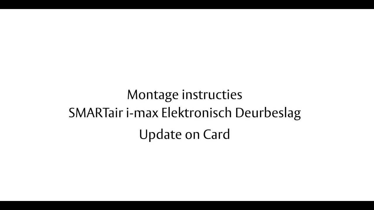 Hoe installeer je een SMARTair i-max beslag (Update on Card beheersysteem)?
