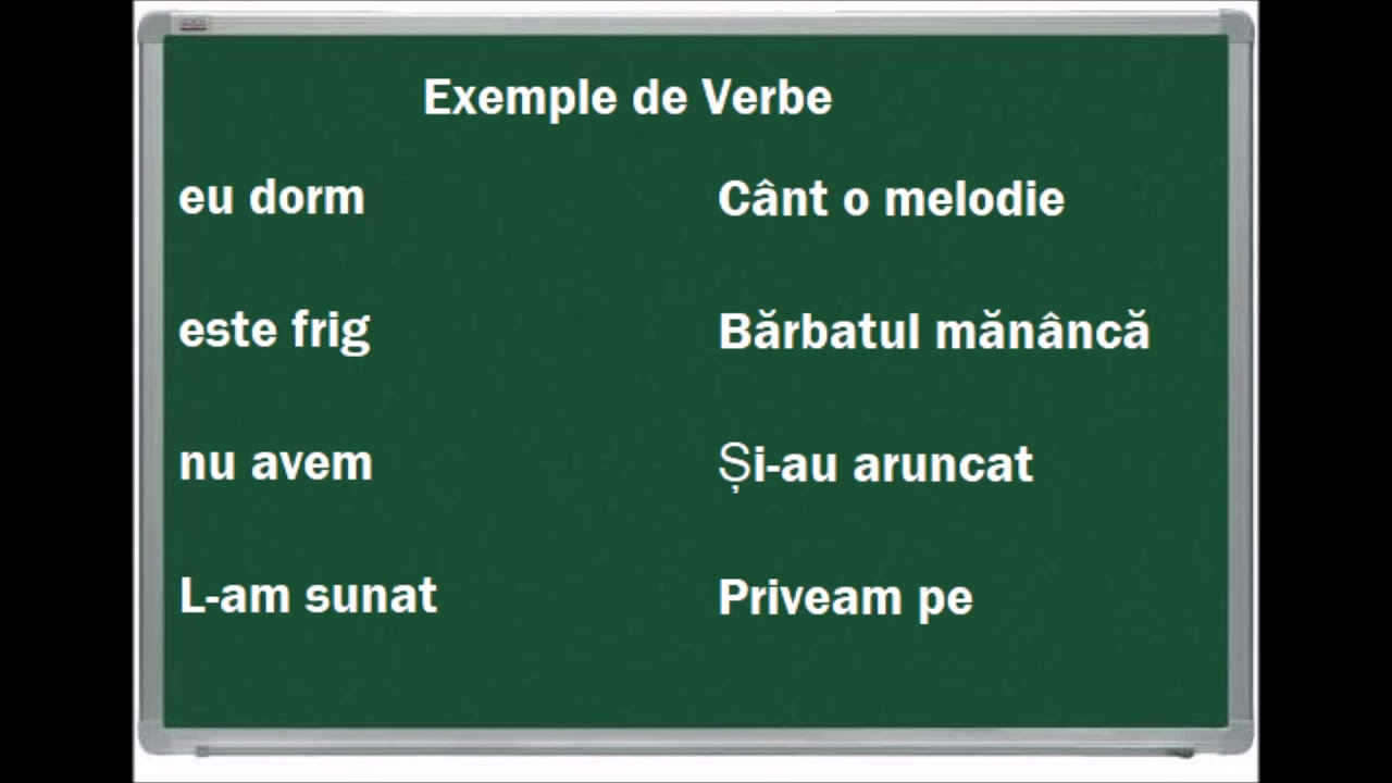 Verbe exercitii exemple | Propozitii romana