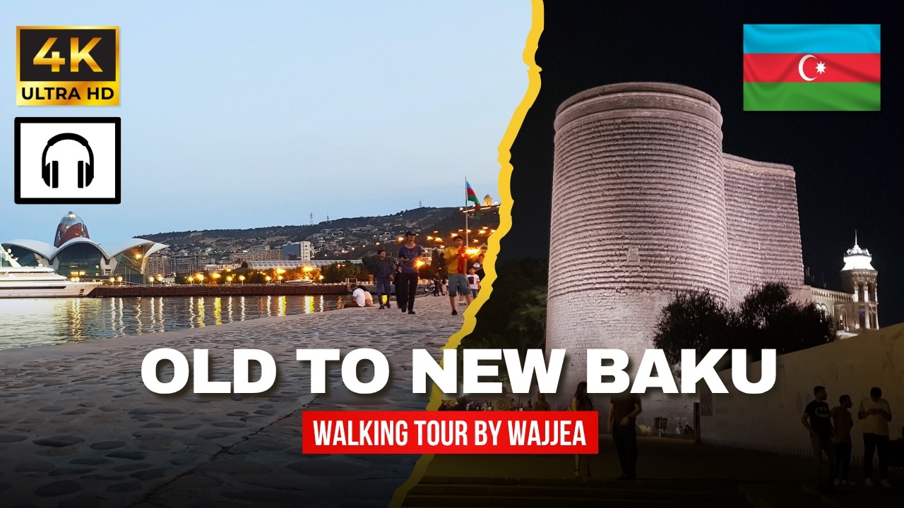 Old to New Baku | Evening Walk from Old City to Seaside Lights