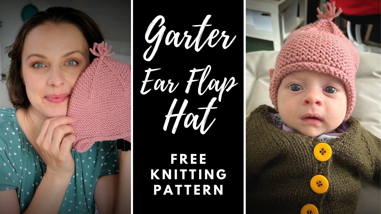 BABY KNITS // Free Knitting Pattern Garter Ear Flap Hat by Purl Soho / yarn KnitCrate