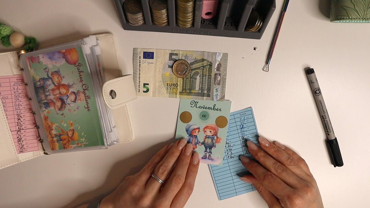 🍂💰 Sparspiele spielen – 1. Runde im November | Umschlagmethode & frische Motivation 🍂📹