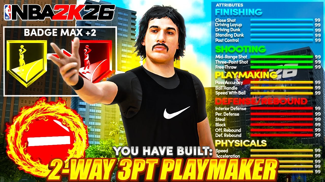 This REBIRTH 2-Way 3PT Playmaker Build is UNGUARDABLE in NBA 2K26 Best Build Sigs & Jumpshot