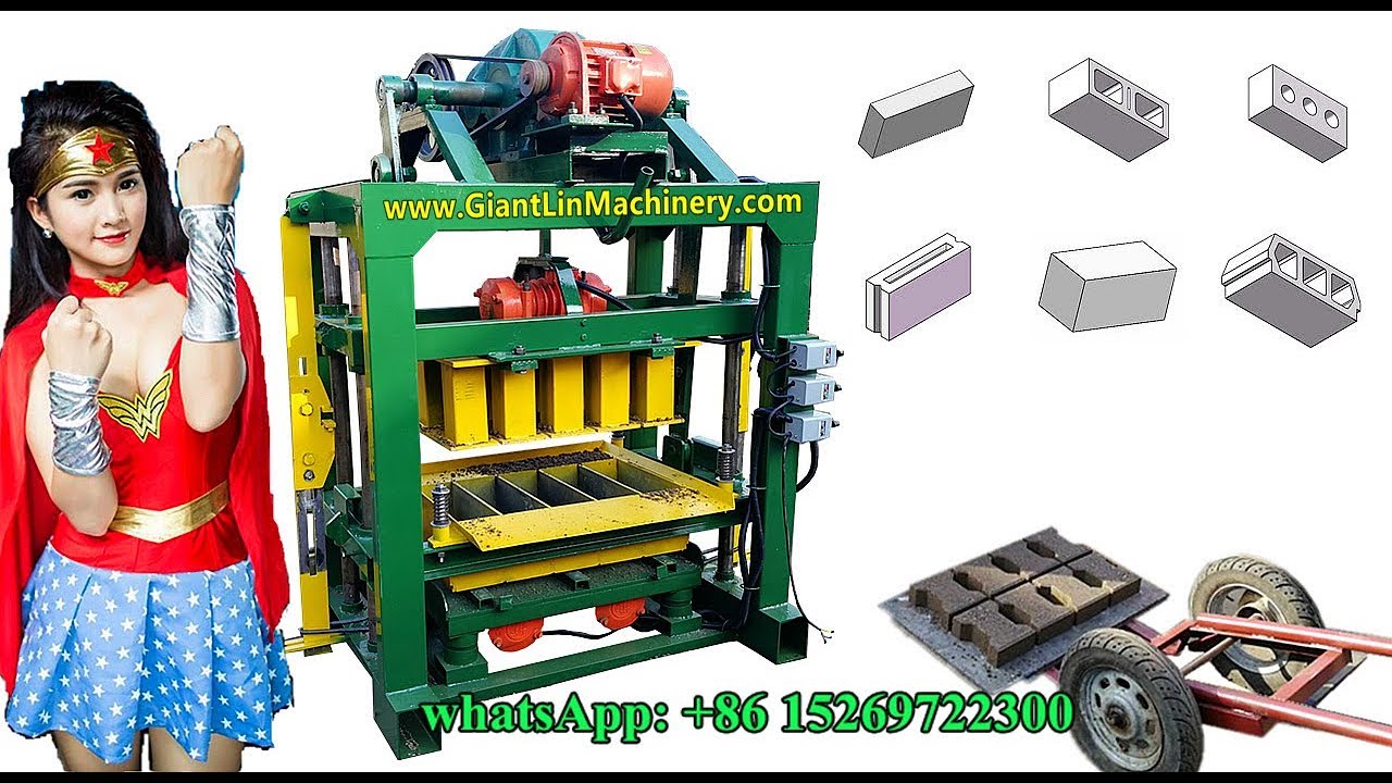 QT40-2 small concrete solid block gal machine price in Sri Lanka customer brick factory