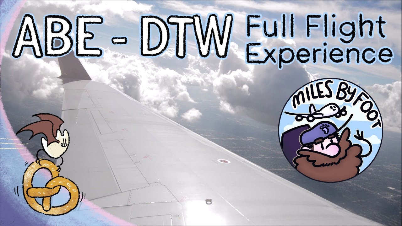 Full Flight Experience - Allentown (ABE) to Detroit (DTW) Delta CRJ200
