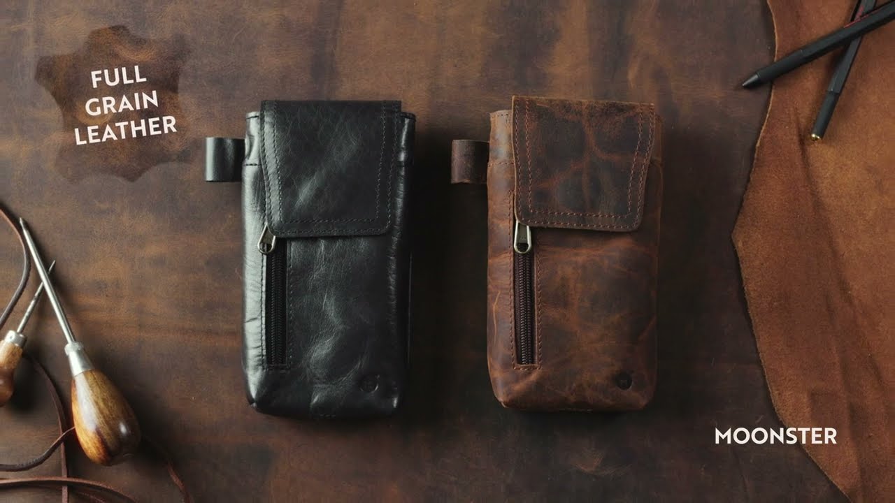 Leather Phone Holster in Two Colors by Moonster