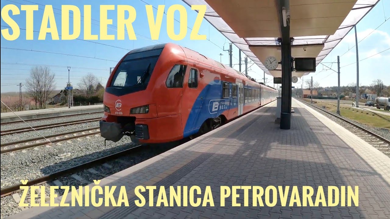 Stadler voz, dolazak i odlazak sa Nove Železničke Stanice u Petrovaradinu i obilazak Stanice