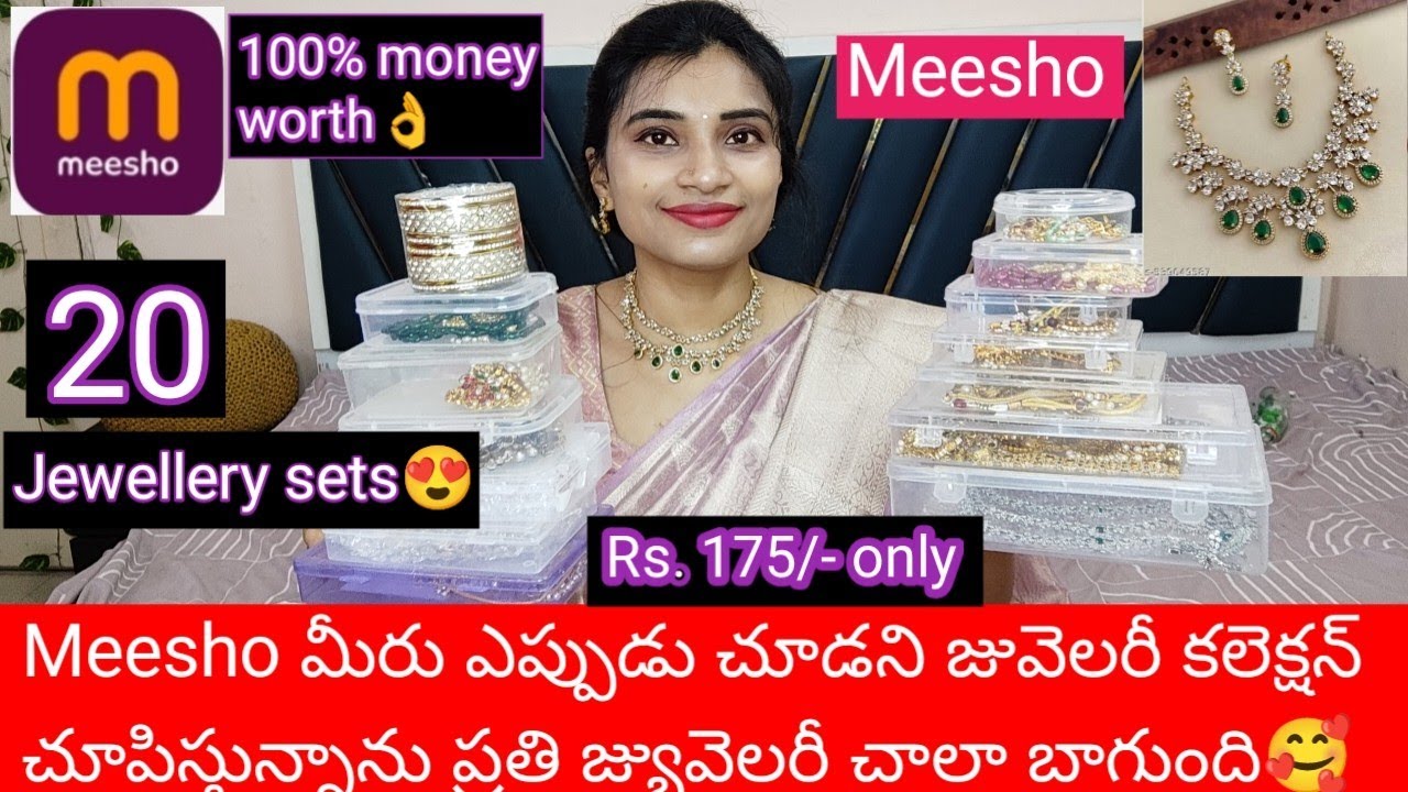 @Meesho లో కొత్తగా వచ్చిన 20 jewellery sets వీటిని ఏ ఒక్కటి కూడా మీరు ఎప్పుడూ చూడలేదు🥰👌 @Meesho