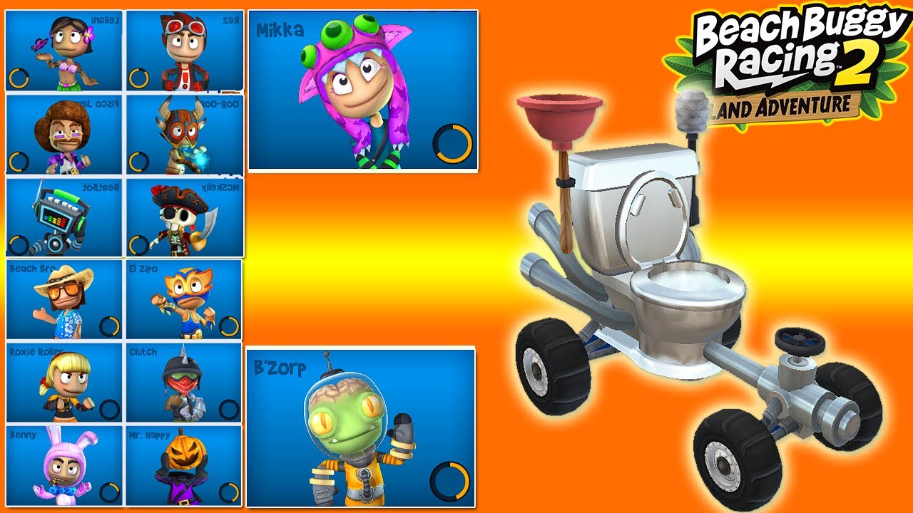 Royal Flush With All Character, ODDBall Pack, Beach Buggy Racing 2island adventure