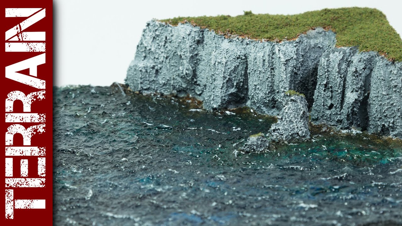 How to make ocean terrain for scale model dioramas