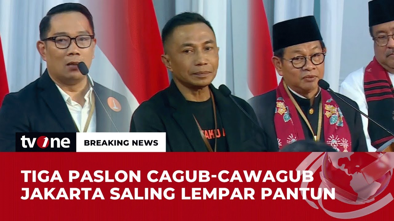 Usai Dapati Nomor Urut, Cagub-Cawagub Jakarta Lempar Pantun | Breaking News tvOne